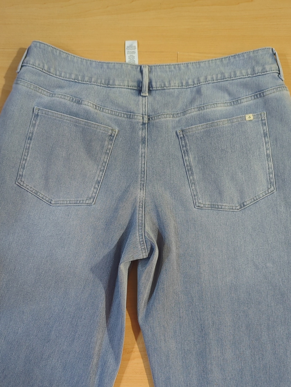 Halara Flex™ Asymmetric Low Rise Zipper Pockets Baggy Wide Leg Washed Jeans L - Picture 5 of 10